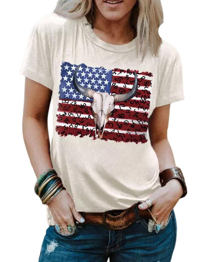 Azura Exchange American Flag Graphic Tee - L