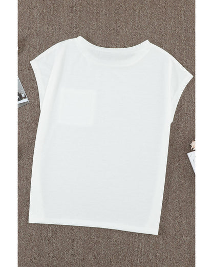 Azura Exchange Pocketed Tee with Side Slits - M