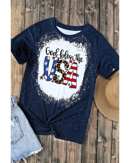 Azura Exchange God Bless the USA Print T-Shirt - S