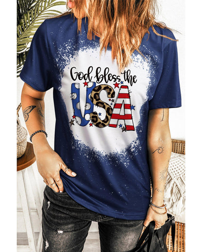 Azura Exchange God Bless the USA Print T-Shirt - S