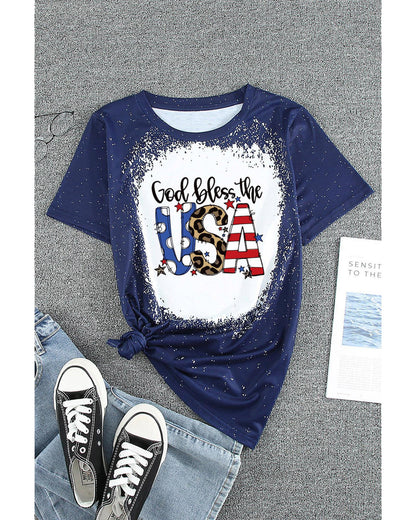 Azura Exchange God Bless the USA Print T-Shirt - S