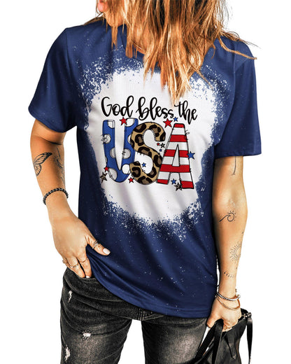 Azura Exchange God Bless the USA Print T-Shirt - S