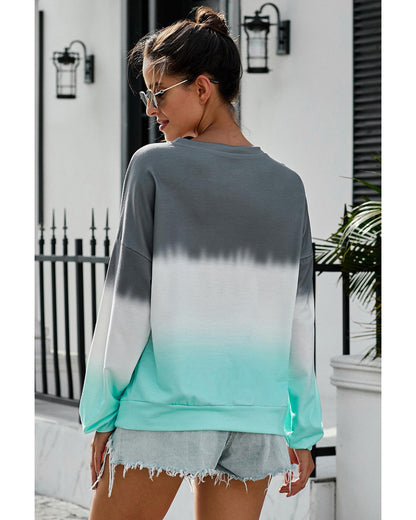 Azura Exchange Color Block Tie Dye Sweatshirt - M