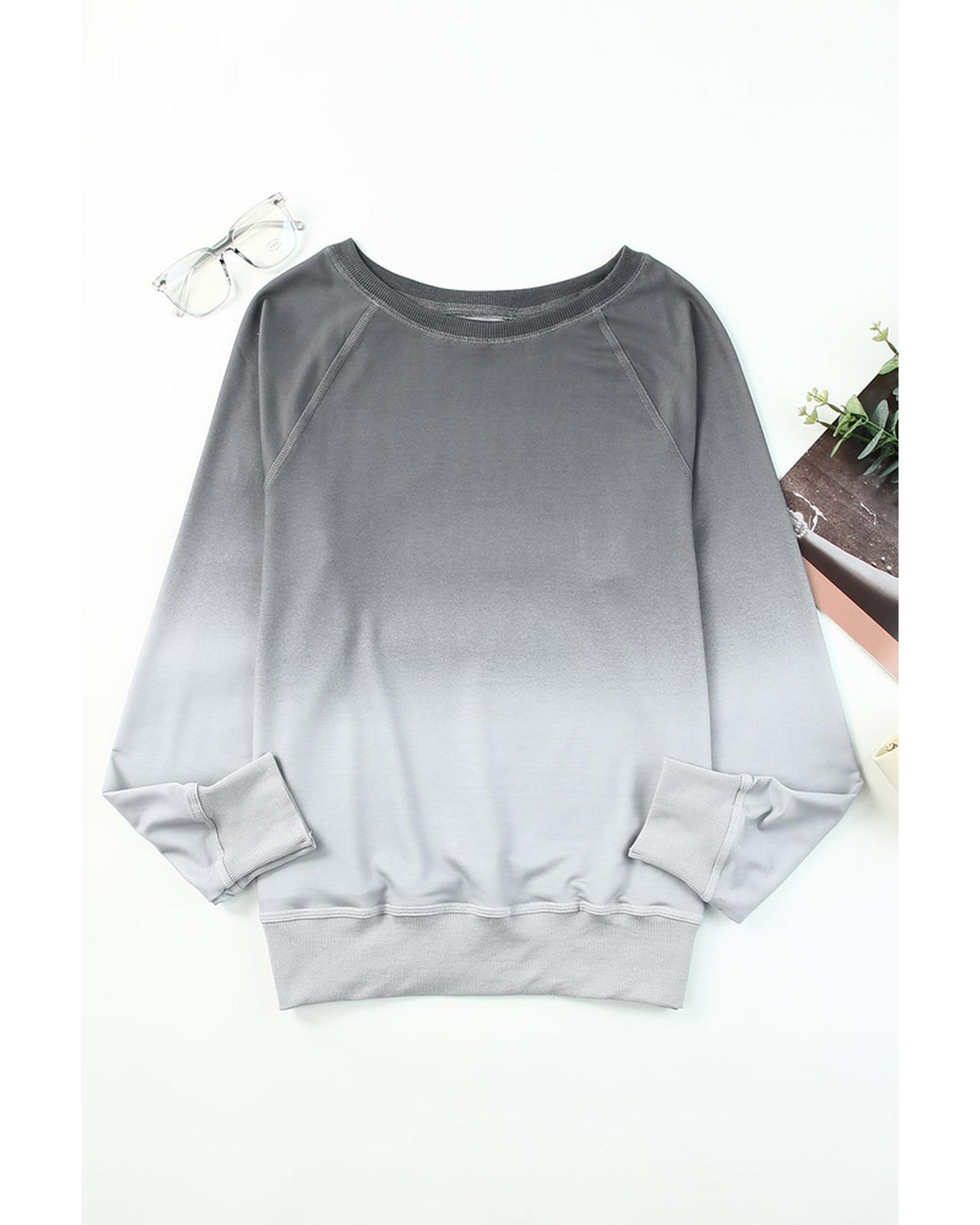 Azura Exchange Ombre Crewneck Long Sleeve Sweatshirt - M