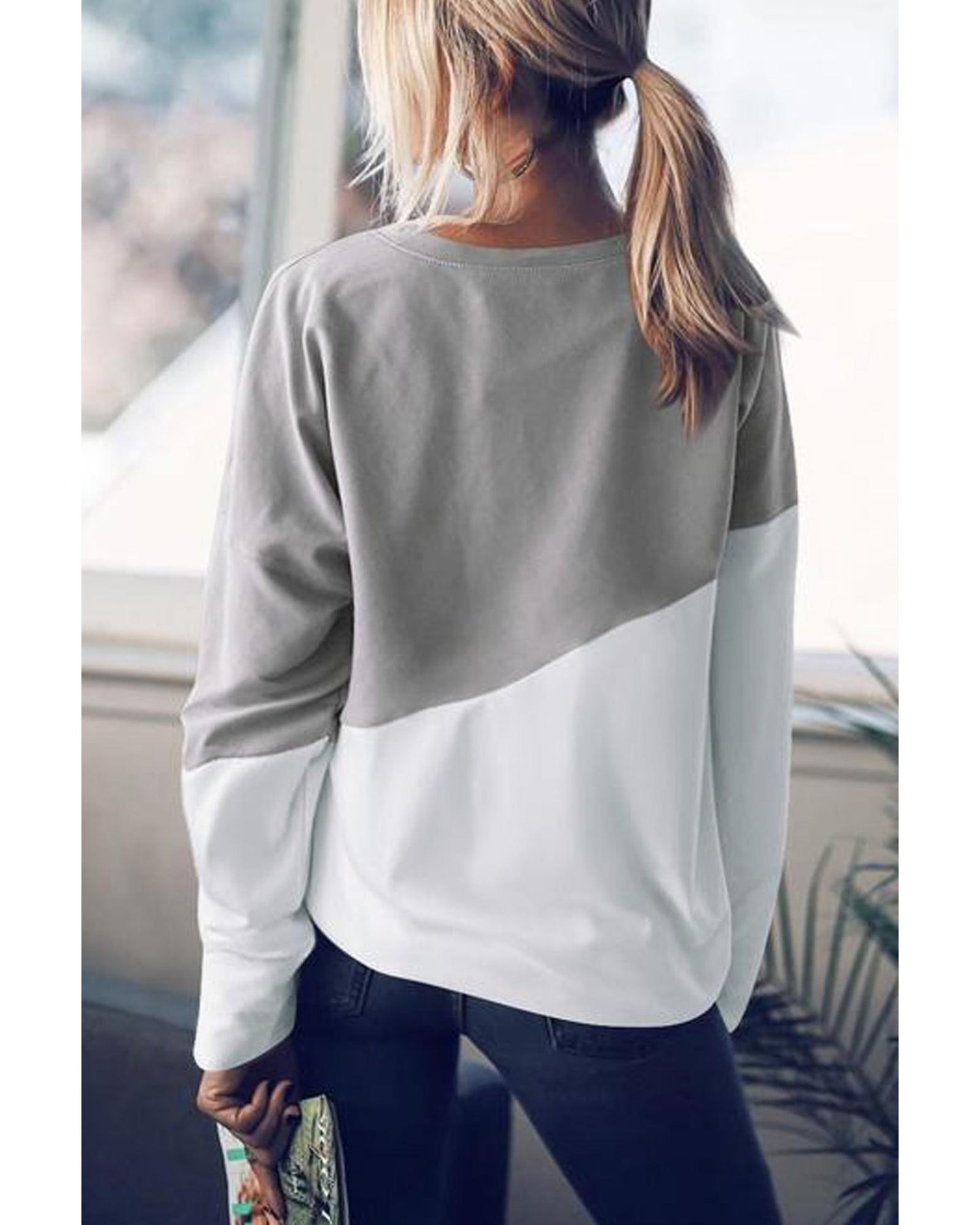 Azura Exchange Patchwork Dropped Shoulder Sweatshirt - S