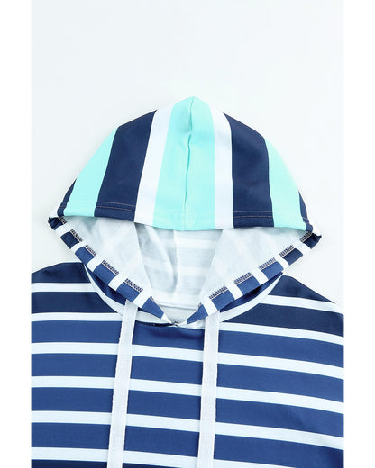 Azura Exchange Striped Drawstring Hoodie - 2XL