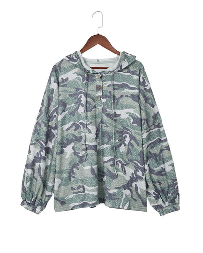 Azura Exchange Camo Print Oversize Hoodie - S