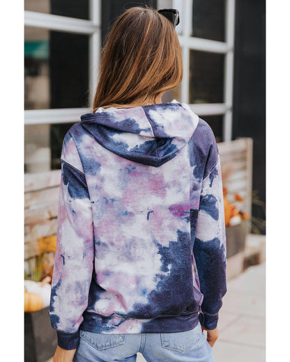 Azura Exchange Kangaroo Pocket Tie-dye Hoodie - L