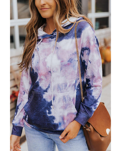 Azura Exchange Kangaroo Pocket Tie-dye Hoodie - M