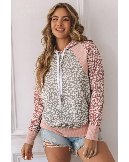 Azura Exchange Leopard Hooded Sweatshirt - L