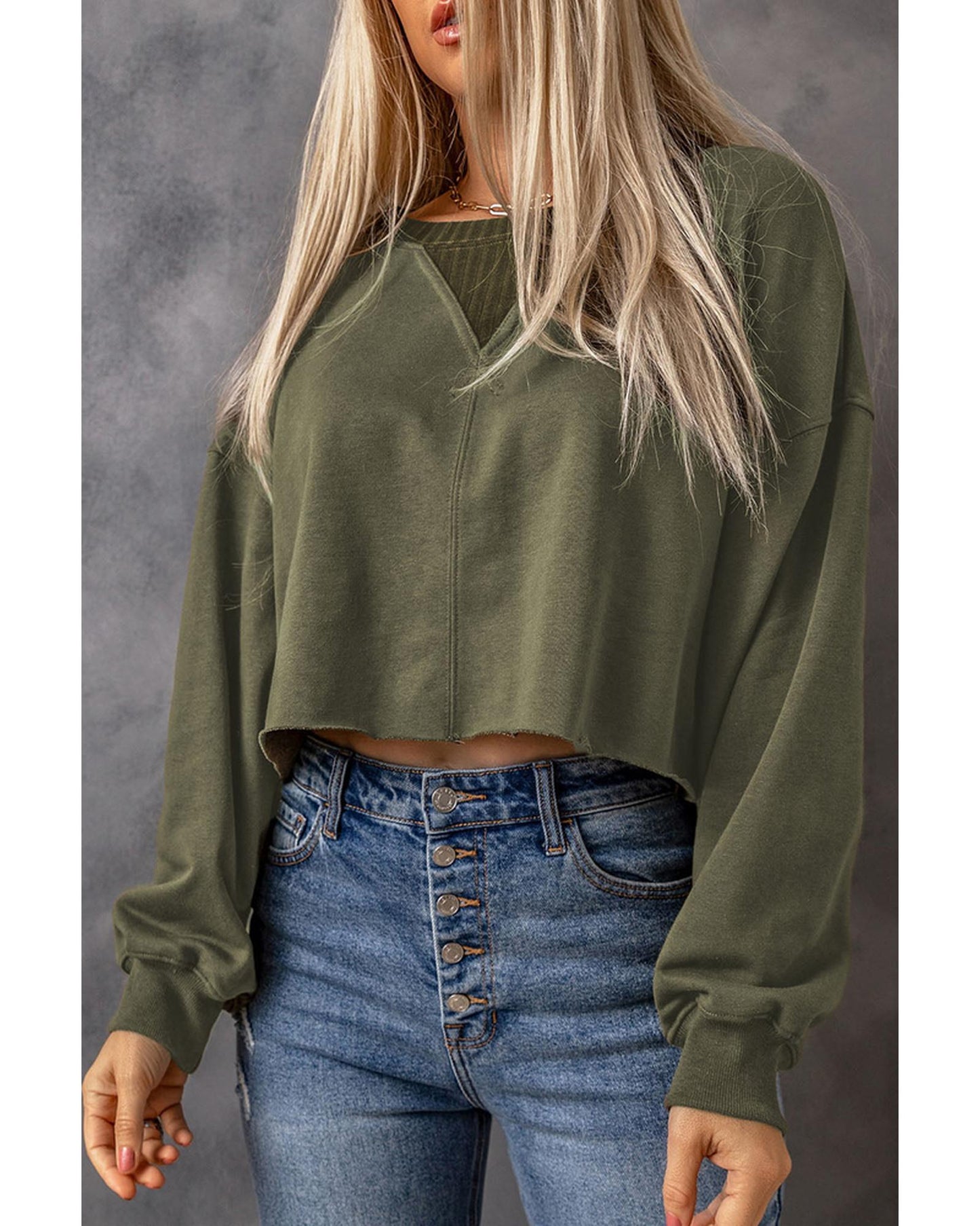 Azura Exchange Cropped Drop Shoulder Sweatshirt - 2XL