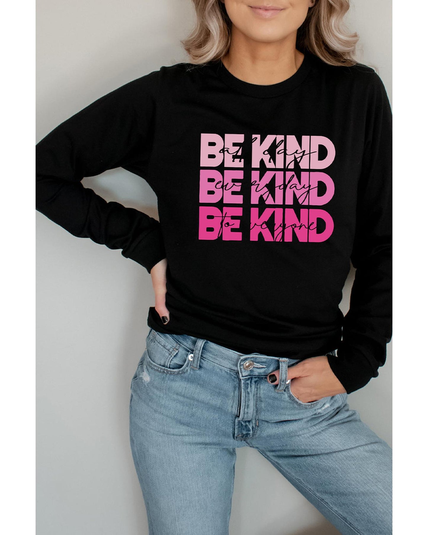 Azura Exchange BE KIND Letter Print Sweatshirt - 2XL