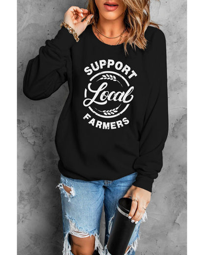 Azura Exchange Local Farmers Print Long Sleeve Sweatshirt - 2XL