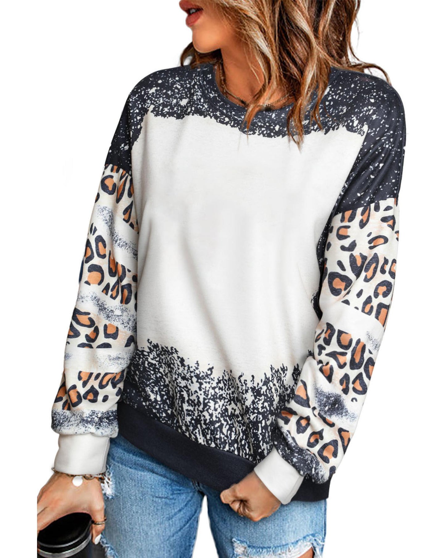 Azura Exchange Leopard Tie Dye Sweatshirt - 2XL