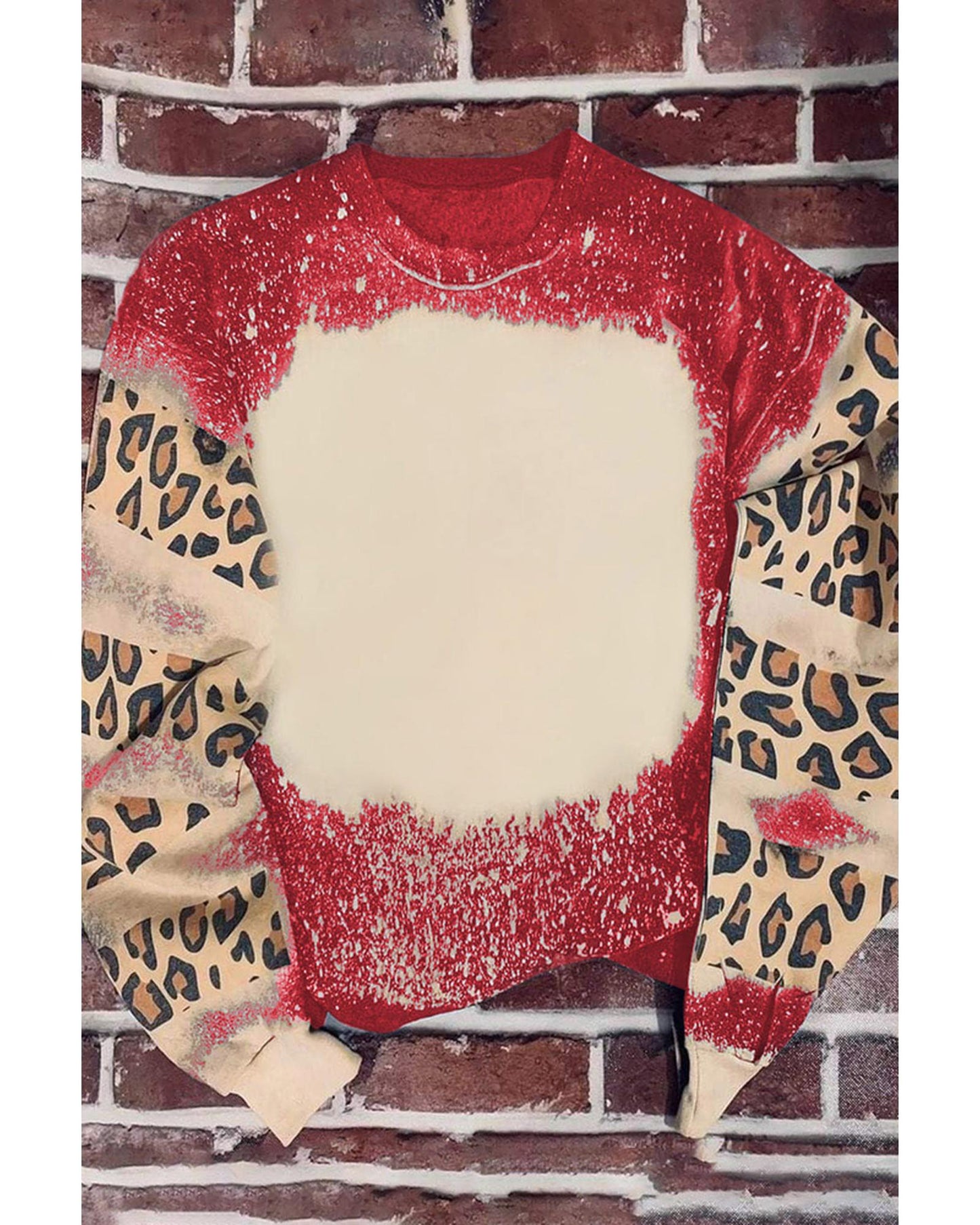 Azura Exchange Leopard Print Sweatshirt with Tie Dye Design - XL