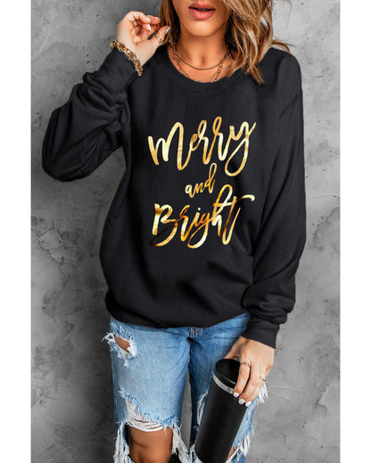 Azura Exchange Merry & Bright Print Sweatshirt - 2XL