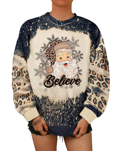 Azura Exchange Santa Clause Bleach Print Graphic Sweatshirt - 2XL