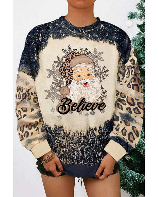 Azura Exchange Santa Clause Bleach Print Graphic Sweatshirt - XL