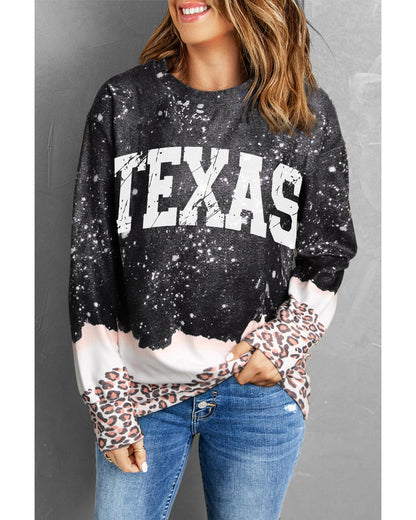 Azura Exchange Leopard Color Block Pullover Sweatshirt - M