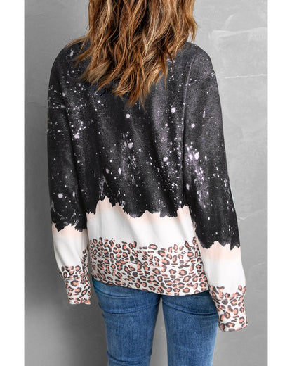 Azura Exchange Leopard Print Graphic Sweatshirt - S