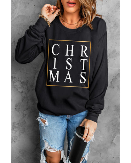 Azura Exchange Glitter Print Crew Neck Sweatshirt - XL