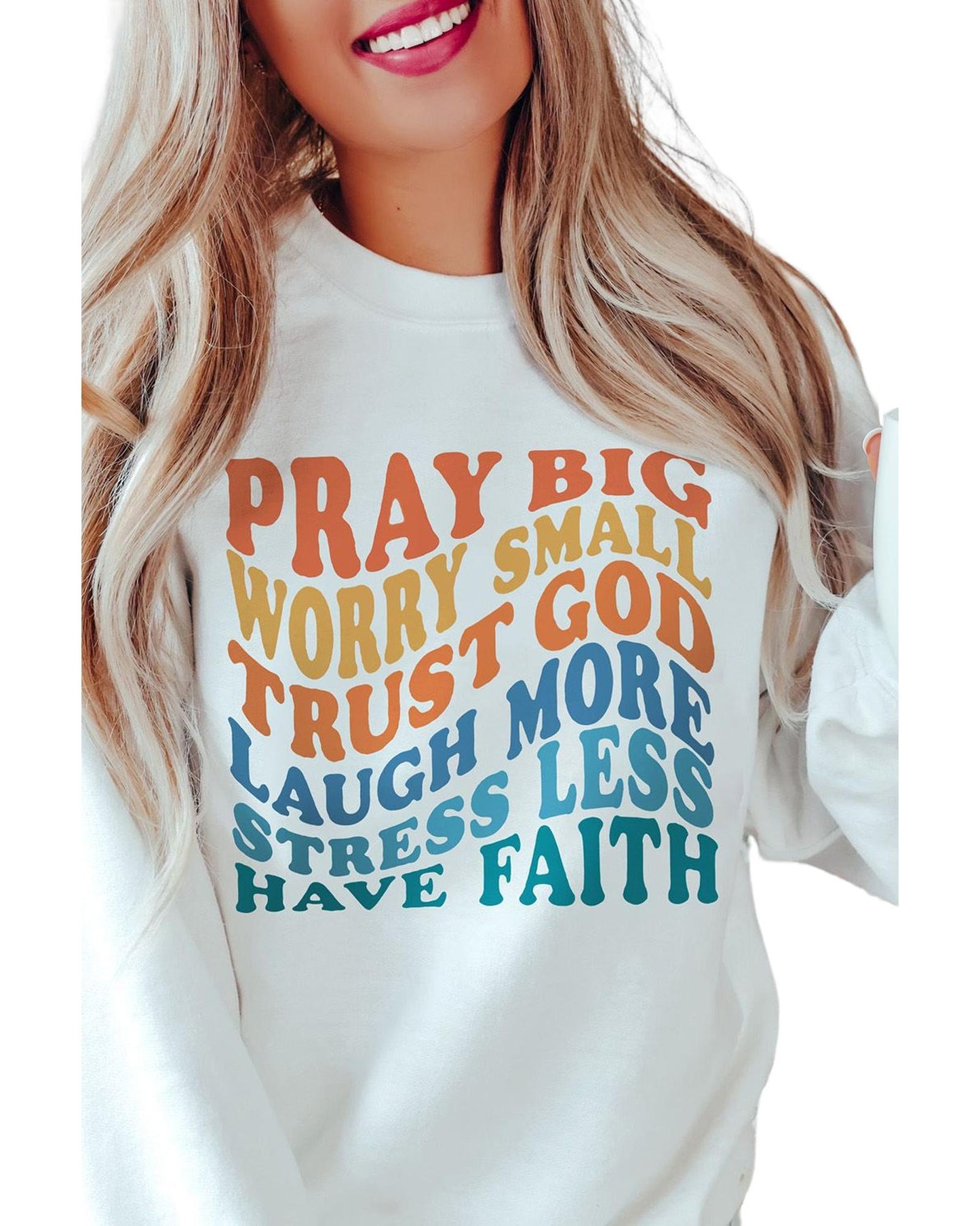 Azura Exchange Slogan Letters Print Long Sleeve Sweatshirt - XL