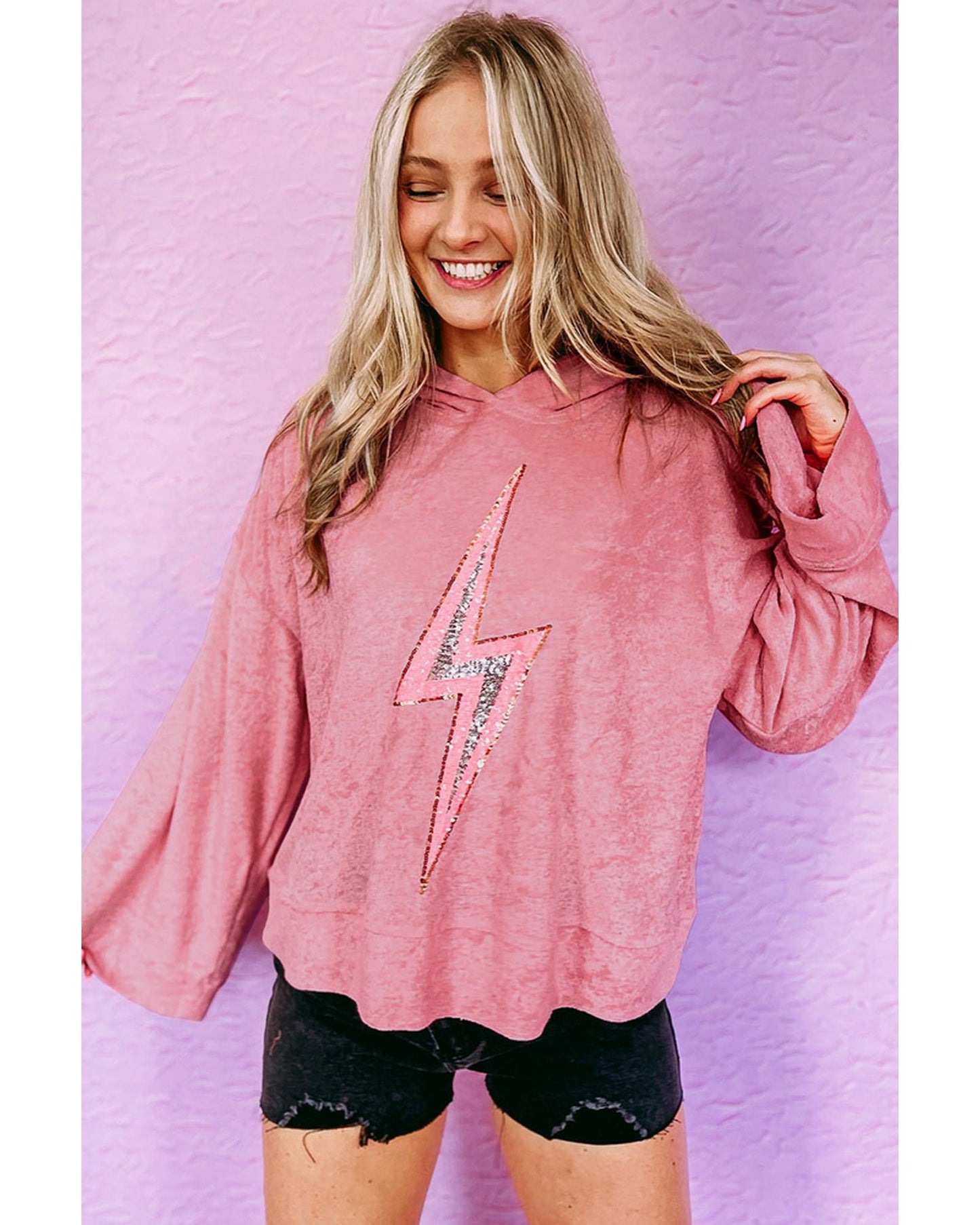 Azura Exchange Sequin Oversized Hoodie - XL