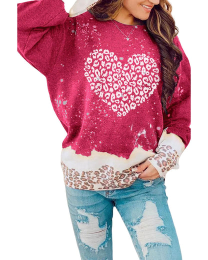 Azura Exchange Leopard Graphic Pullover Sweatshirt - S