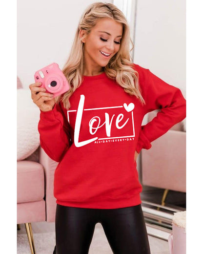 Azura Exchange Love Graphic Sweatshirt - S