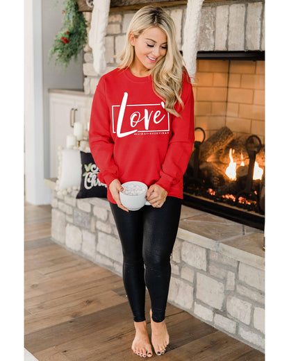 Azura Exchange Love Graphic Sweatshirt - S