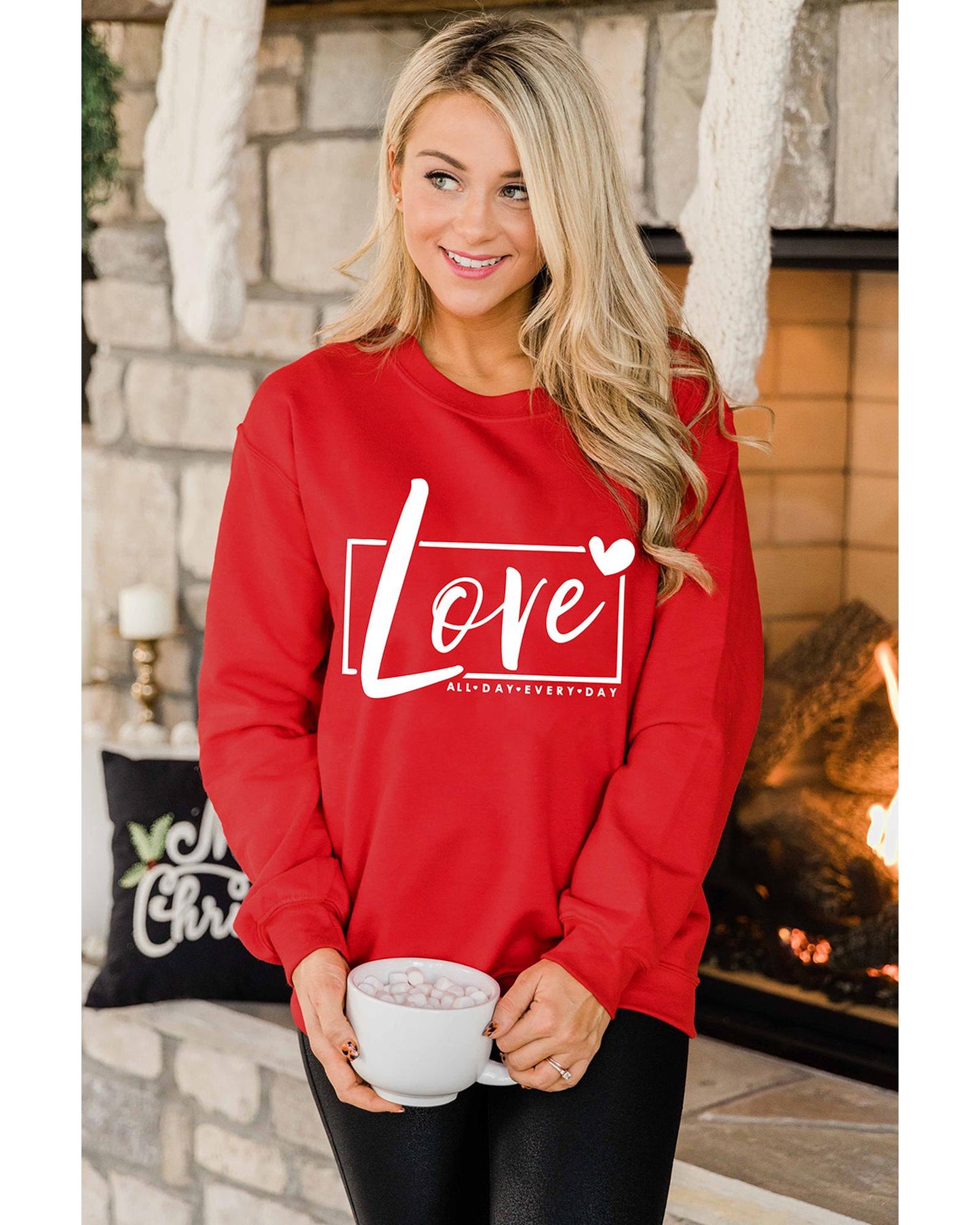 Azura Exchange Love Graphic Sweatshirt - S