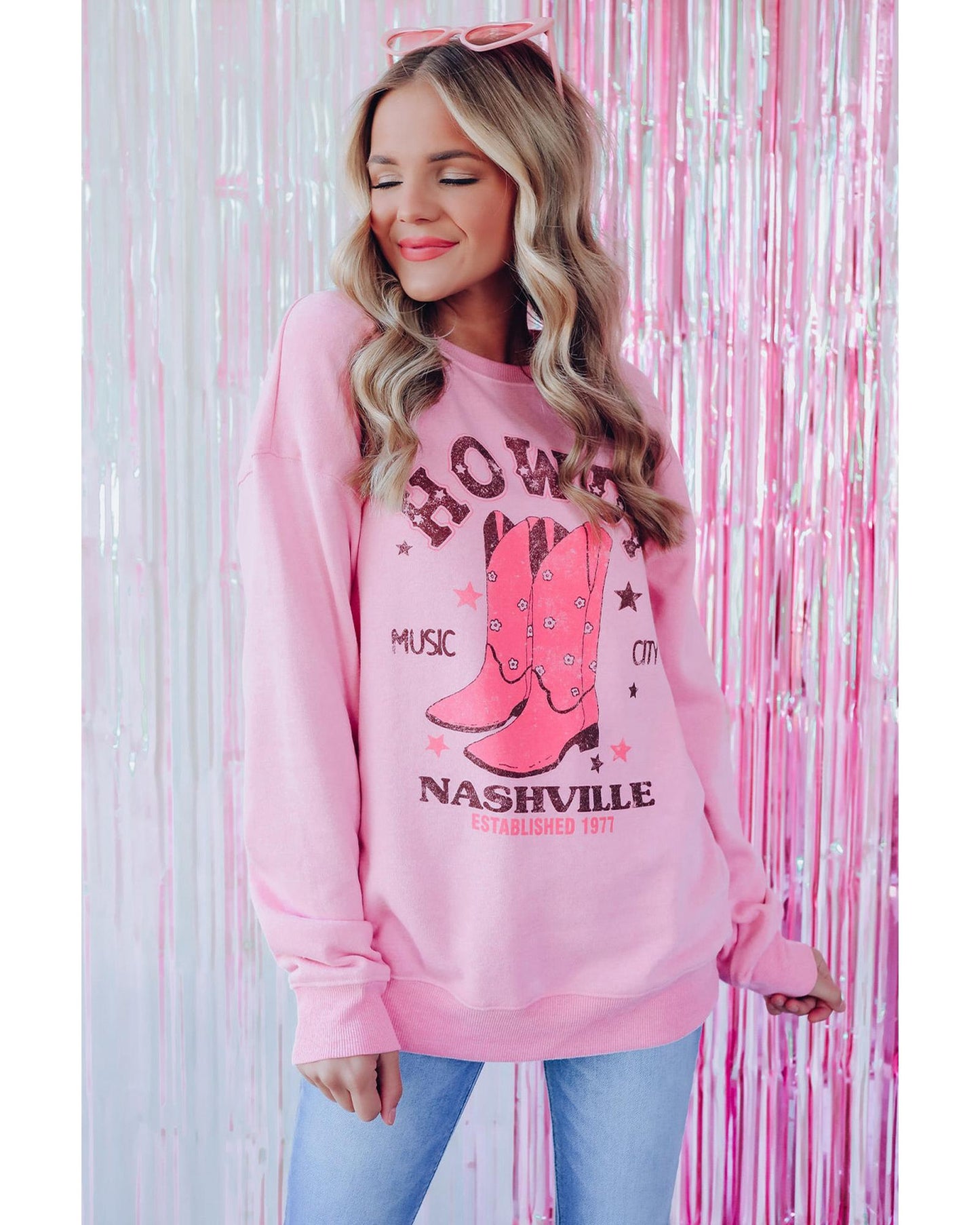 Azura Exchange NASHVILLE Vintage Western Sweatshirt - L