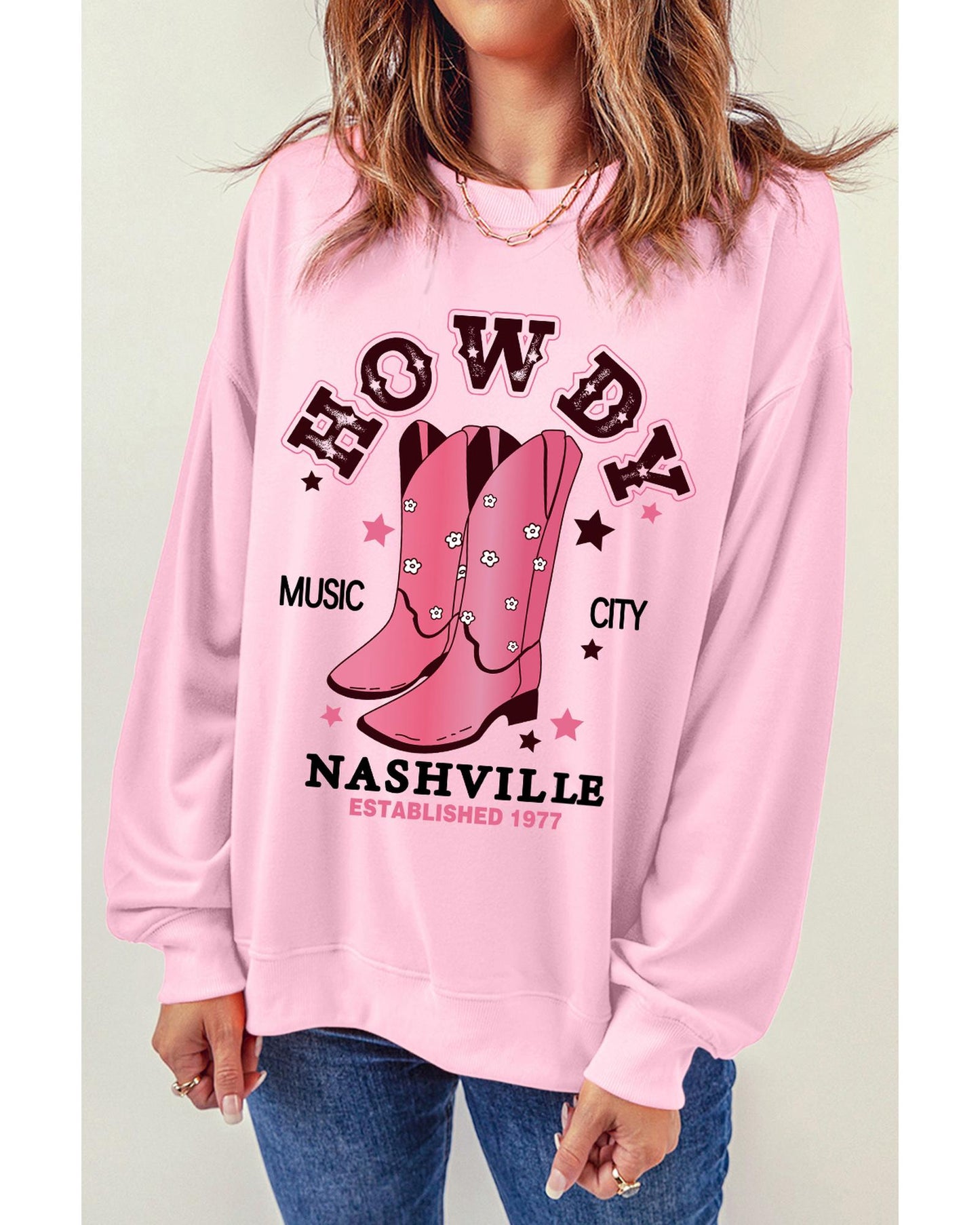 Azura Exchange NASHVILLE Vintage Western Sweatshirt - S