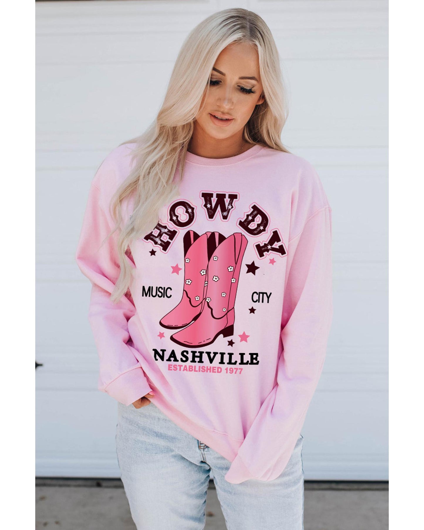 Azura Exchange NASHVILLE Vintage Western Sweatshirt - XL