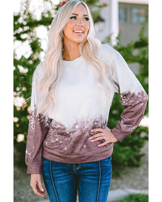 Azura Exchange Gradient Tie Dye Pullover Sweatshirt - L