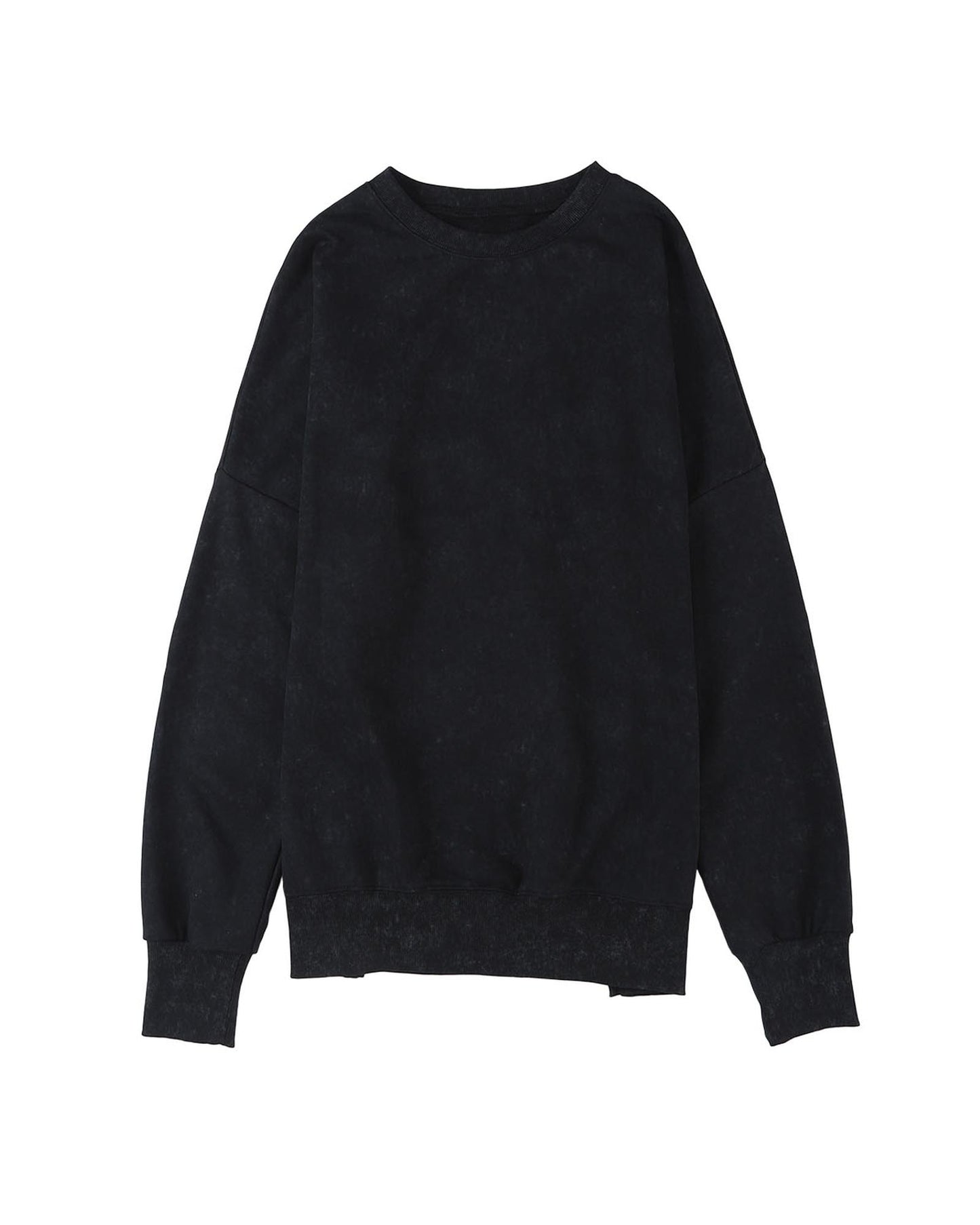 Azura Exchange Oversized Ribbed Trim Sweatshirt - L