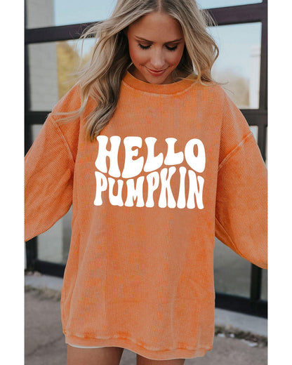 Azura Exchange HELLO PUMPKIN Graphic Corded Sweatshirt - L