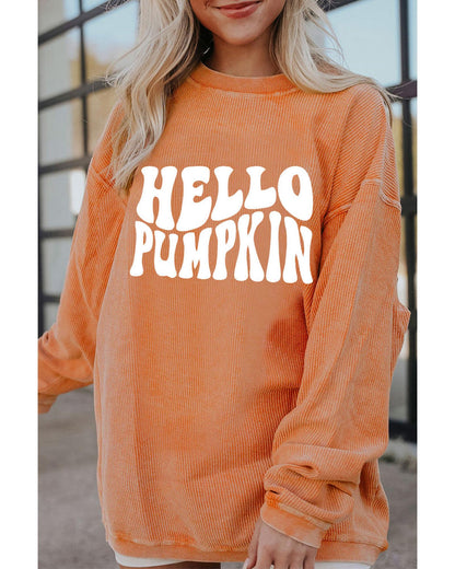 Azura Exchange HELLO PUMPKIN Graphic Corded Sweatshirt - S