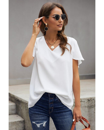 Azura Exchange Classic V Neck Tee - L