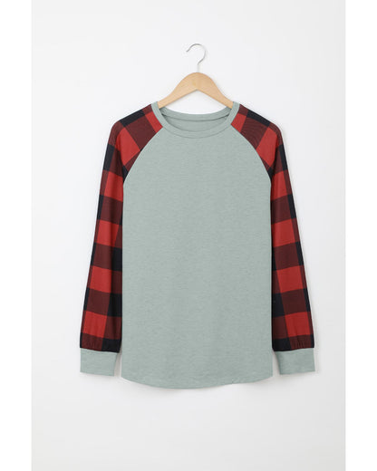 Azura Exchange Plaid Long Sleeve Sweatshirt - XL