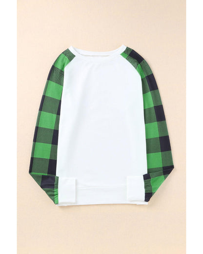 Azura Exchange Plaid Long Sleeve Sweatshirt - L