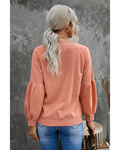 Azura Exchange Patchwork Sleeve Pullover Sweatshirt - S