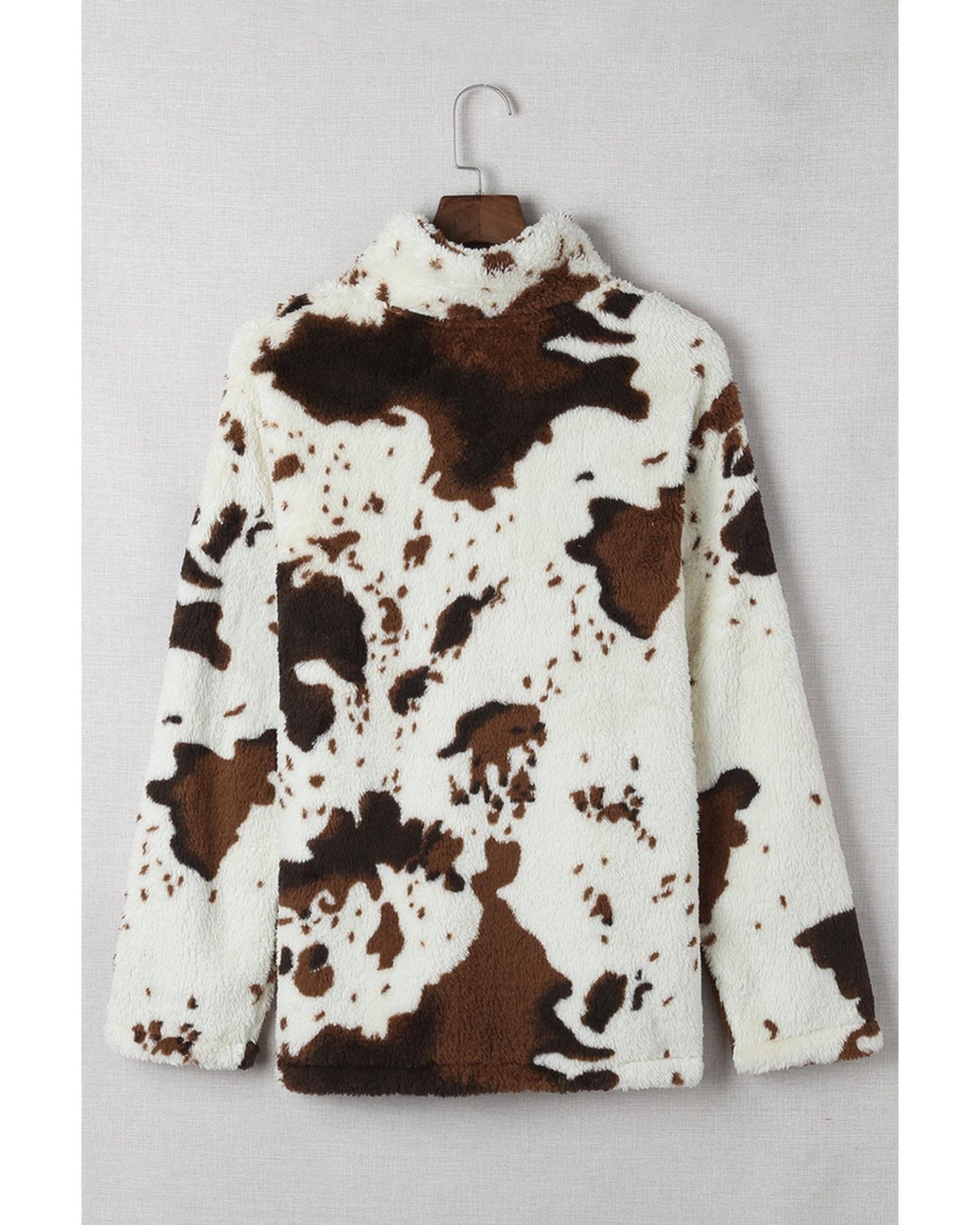 Azura Exchange Cow Print Fleece Sweatshirt - 2XL