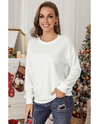 Azura Exchange Plain Crew Neck Pullover Sweatshirt - M