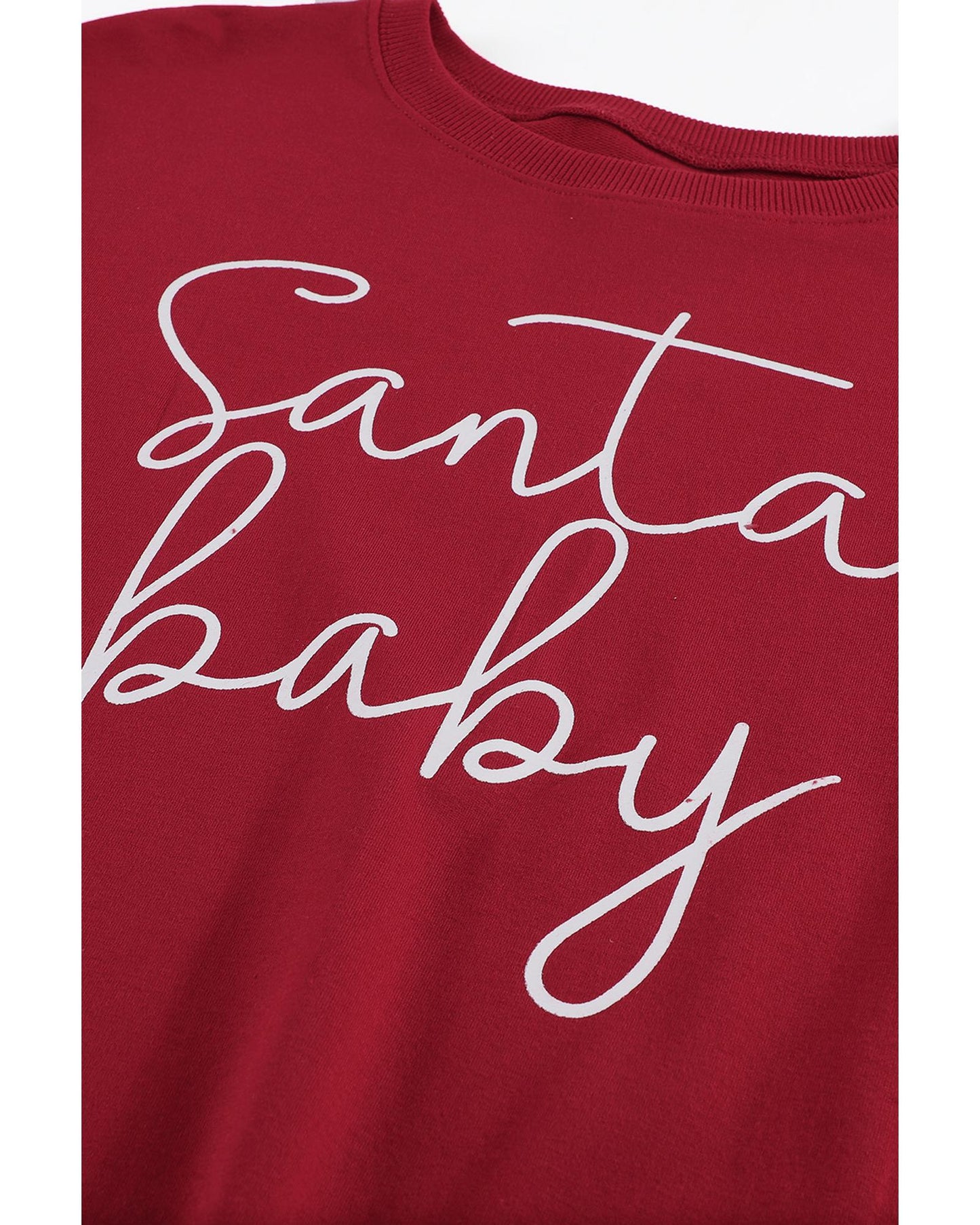 Azura Exchange Santa Baby Print Pullover Sweatshirt - M