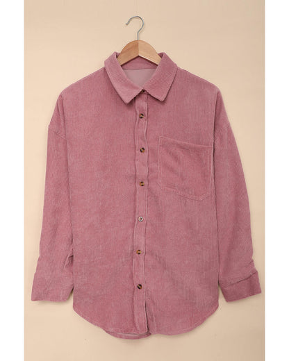 Azura Exchange Button Pocket Corduroy Shirt - 2XL