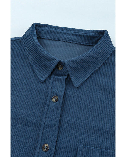 Azura Exchange Button Pocket Corduroy Shirt - 3XL