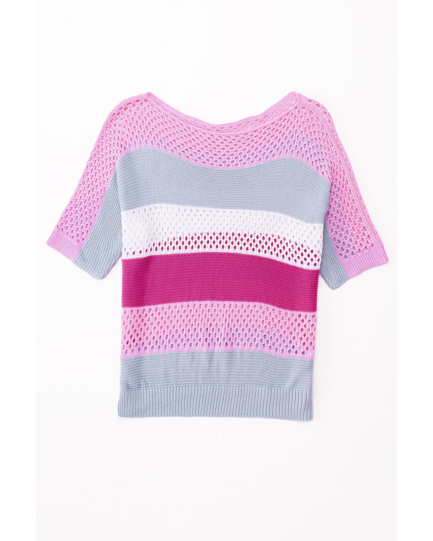 Azura Exchange Colorblock Striped Knitted Top - L