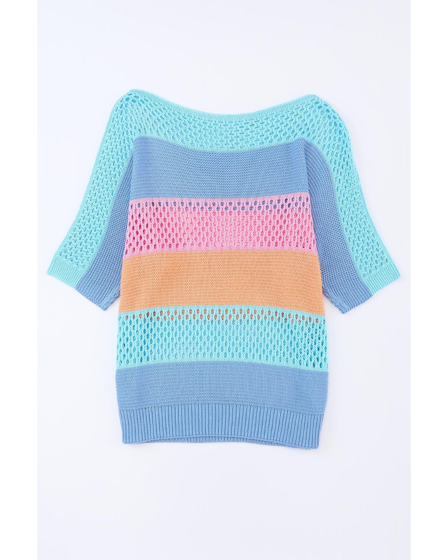 Azura Exchange Colorblock Striped Knitted Top - L