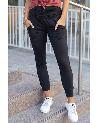 Azura Exchange Pleated Pocket Leggings - L